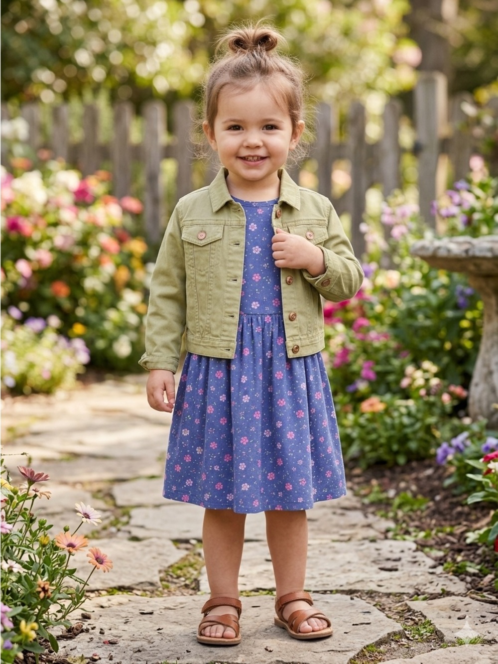 Nanette Lepore Girls’ 2-Piece Sundress & Denim Jacket Set
